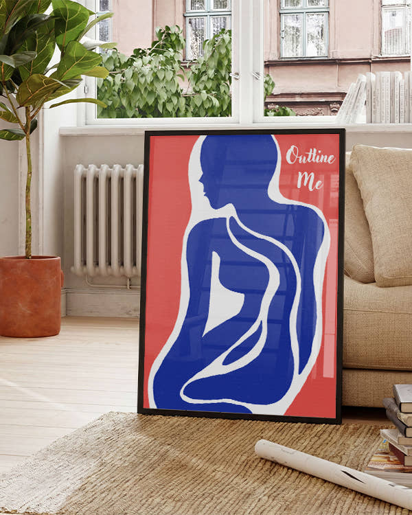 Outline Me | Minimalistische Linienillustration Poster