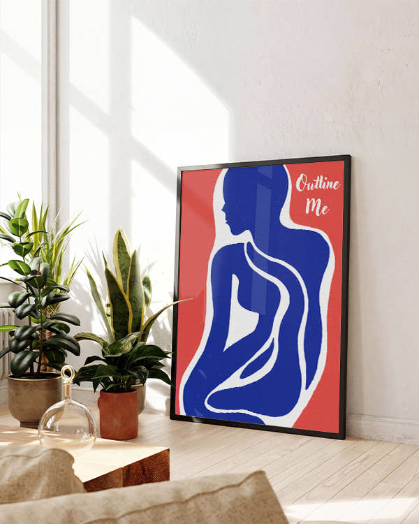 Outline Me | Minimalistische Linienillustration Poster