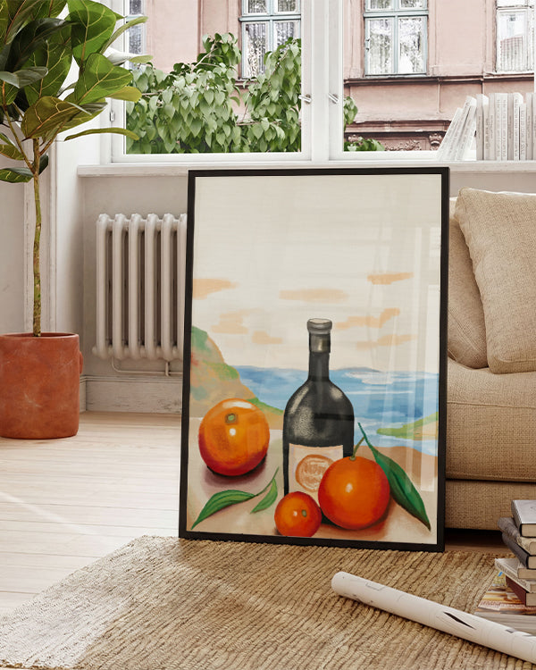 Pomodori al Sole | Mediterrane Stillleben-Illustration Poster