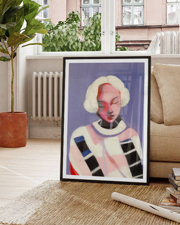 Quiet Mode | Sanfte Porträtkunst Poster