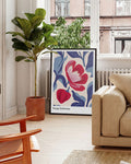 Blaue Blätter mit rosa Blüte "Rouge Éphémère"