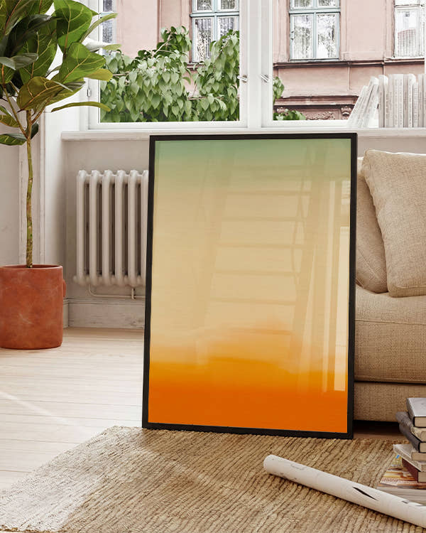 Farbverlauf von grün, beige, orange
