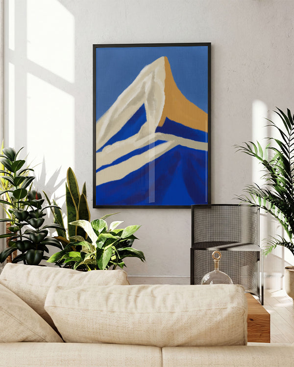 Cold Mountain | Abstrakte Berglandschaft Poster