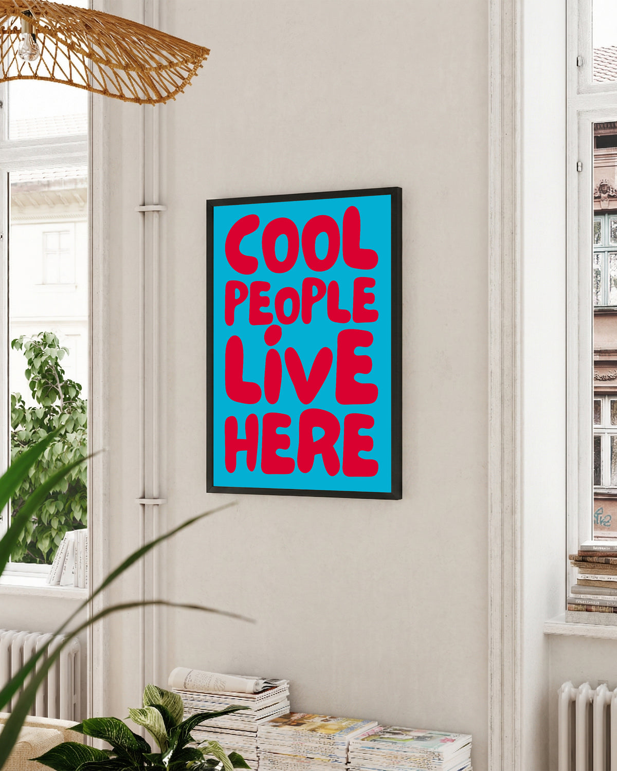 Cool people live here | Typografie Poster