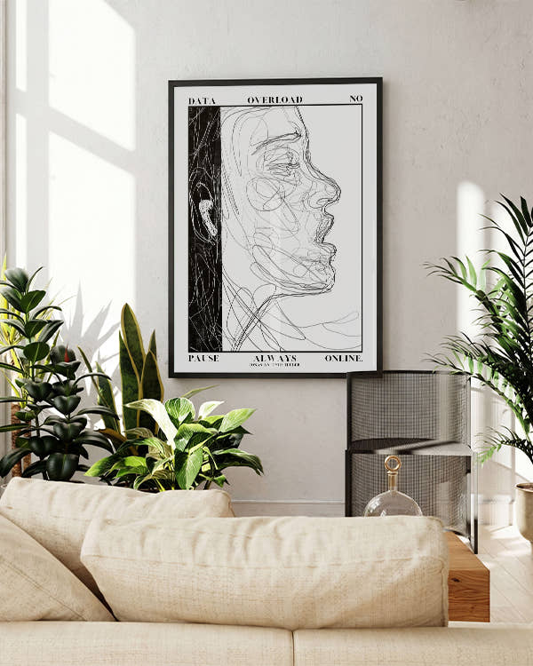 Data – Overflow | Line Art Poster
