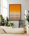 Farbverlauf von Orange, blau, rosa, braun, grün