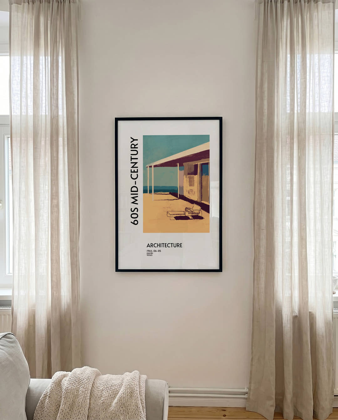 60s Mid Century Architecture | Retro-inspiriertes Architektur-Poster