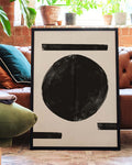 Abstraktes Kreis Poster modern – Abstract Black Circle