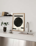Abstraktes Kreis Poster modern – Abstract Black Circle