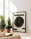 Abstraktes Kreis Poster modern – Abstract Black Circle