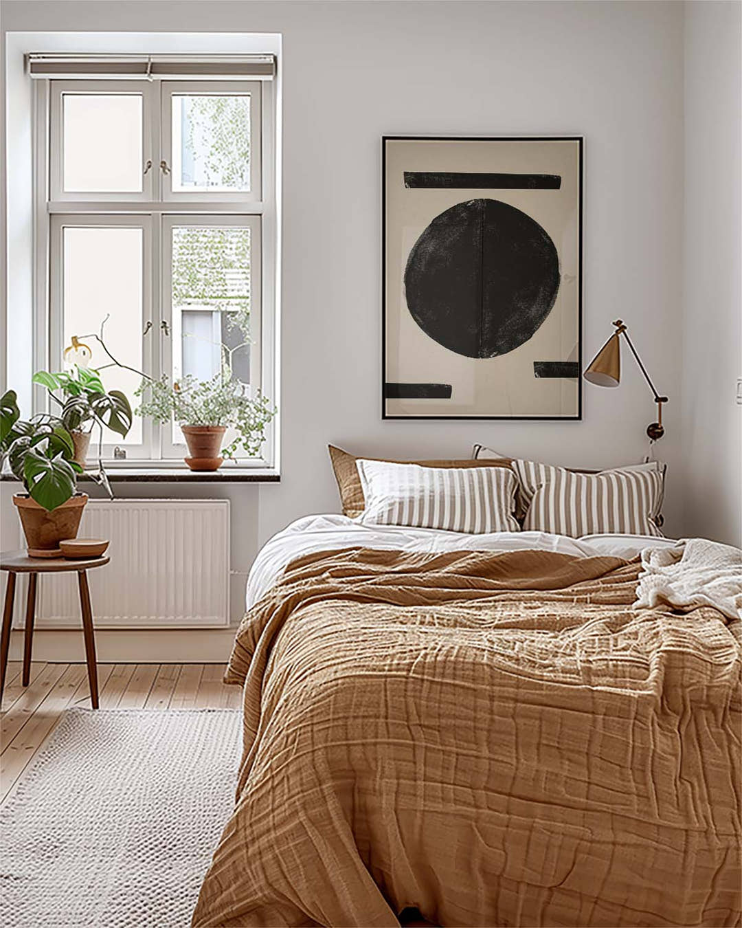 Abstraktes Kreis Poster modern – Abstract Black Circle