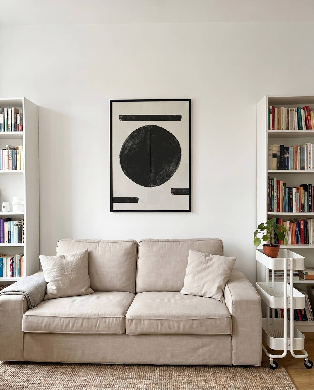 Abstraktes Kreis Poster modern – Abstract Black Circle