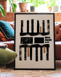 Abstraktes Streifen Poster – Abstract Black Stripes