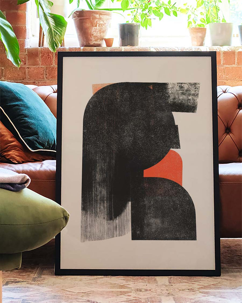 Abstrakte Pinsel Form Poster – Abstract Brush Form