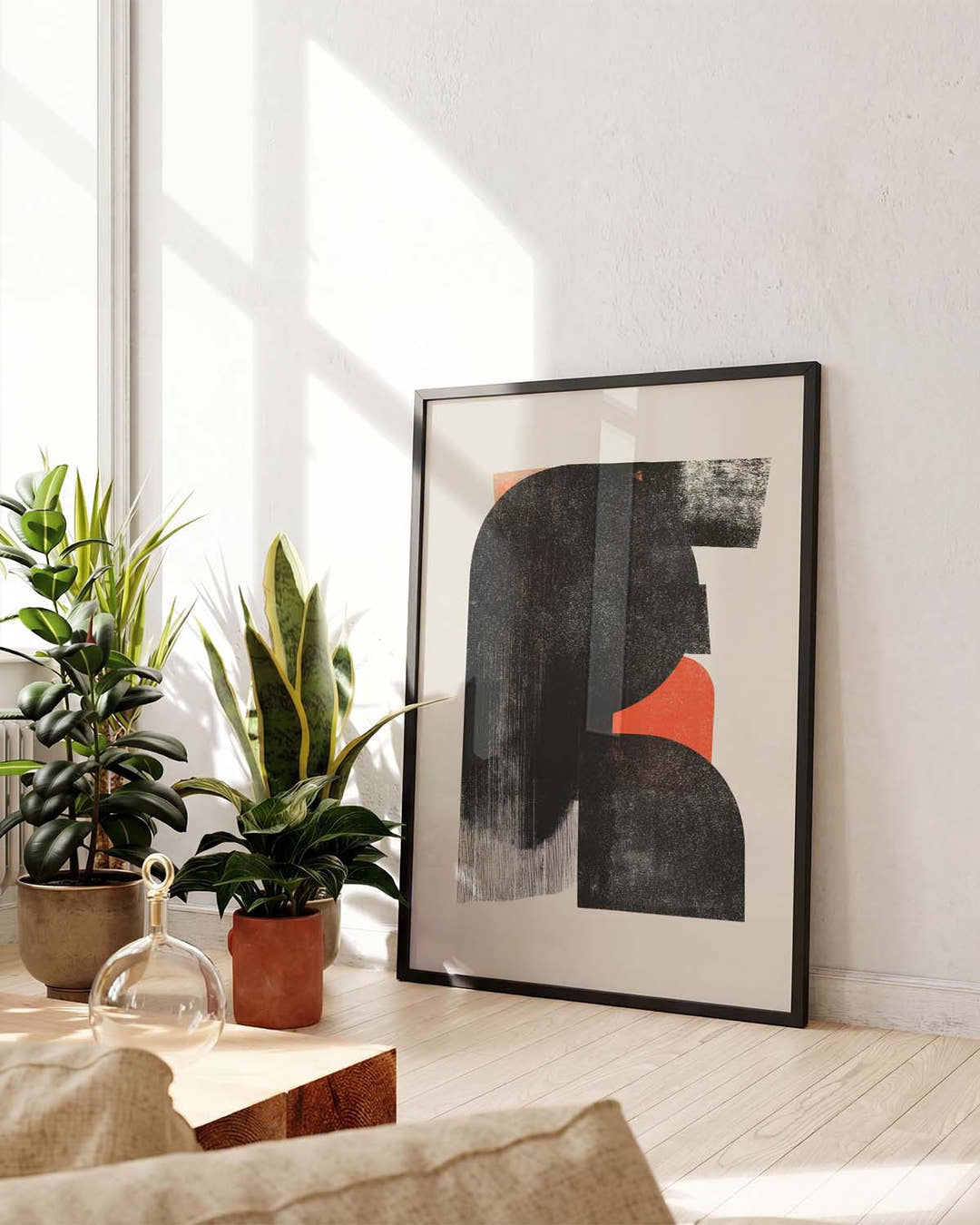 Abstrakte Pinsel Form Poster – Abstract Brush Form