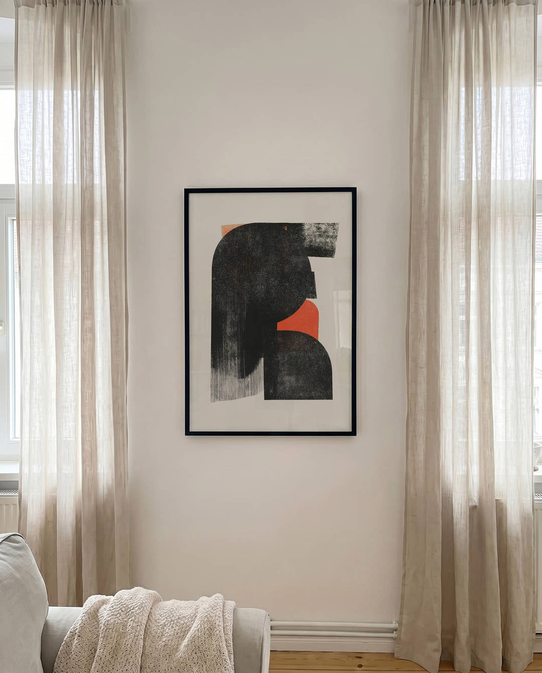 Abstrakte Pinsel Form Poster – Abstract Brush Form