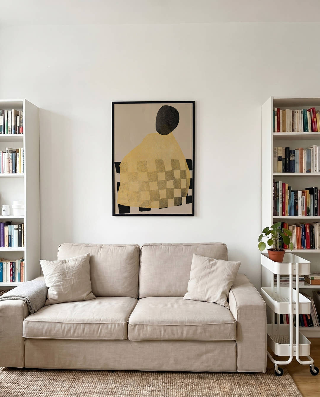 Abstrakte Figur Poster modern – Abstract Checkered Figure