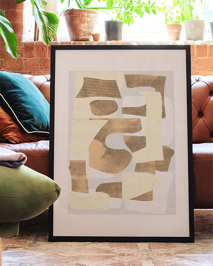 Abstraktes Collage Poster – Abstract Collage Forms