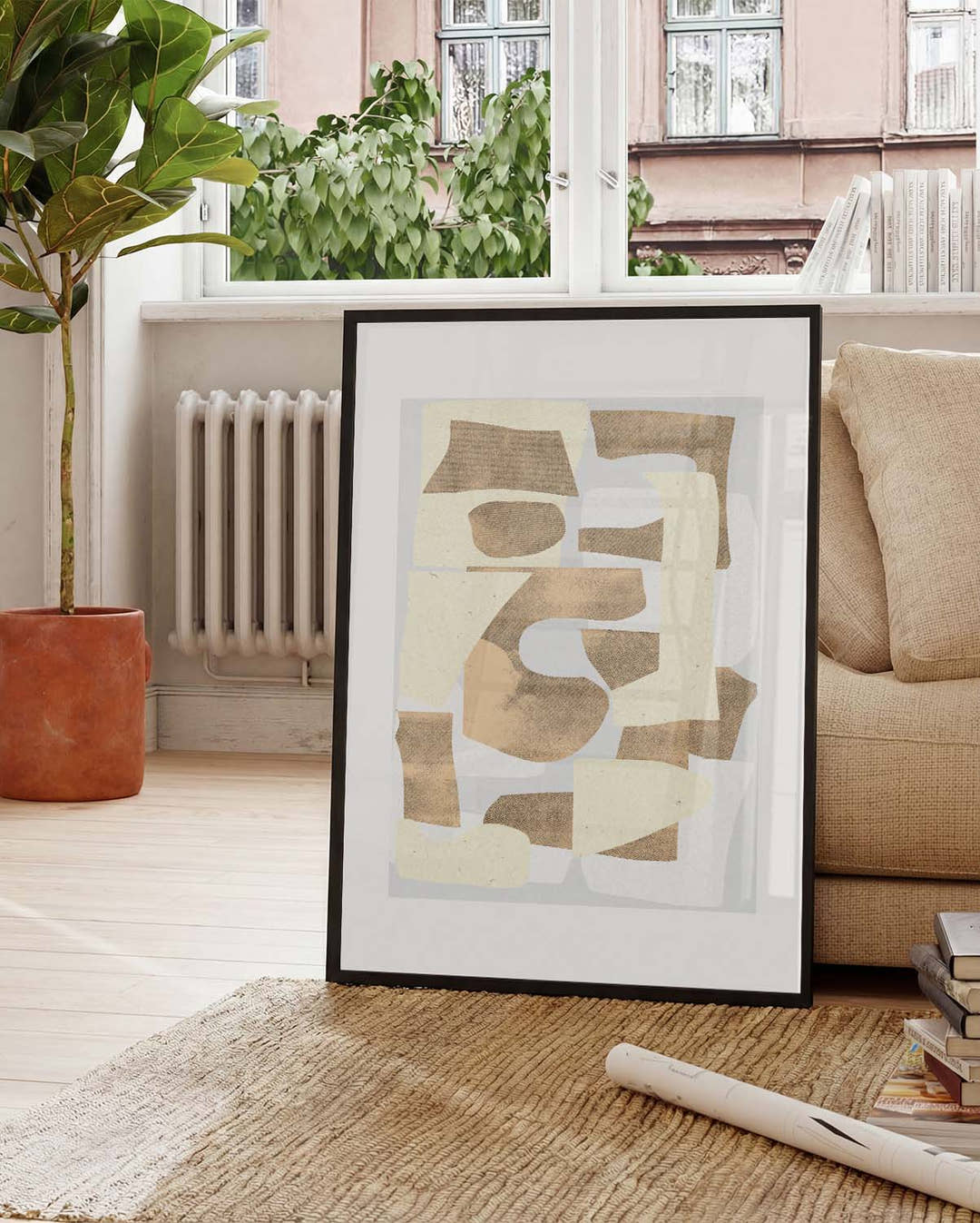 Abstraktes Collage Poster – Abstract Collage Forms