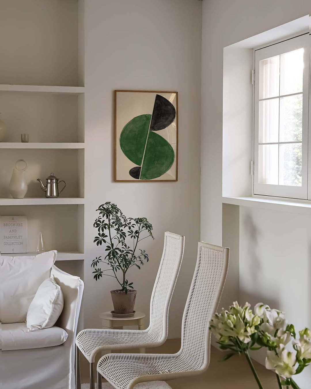 Abstraktes grünes Mid Century Poster – Abstract Green