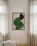 Abstraktes grünes Mid Century Poster – Abstract Green