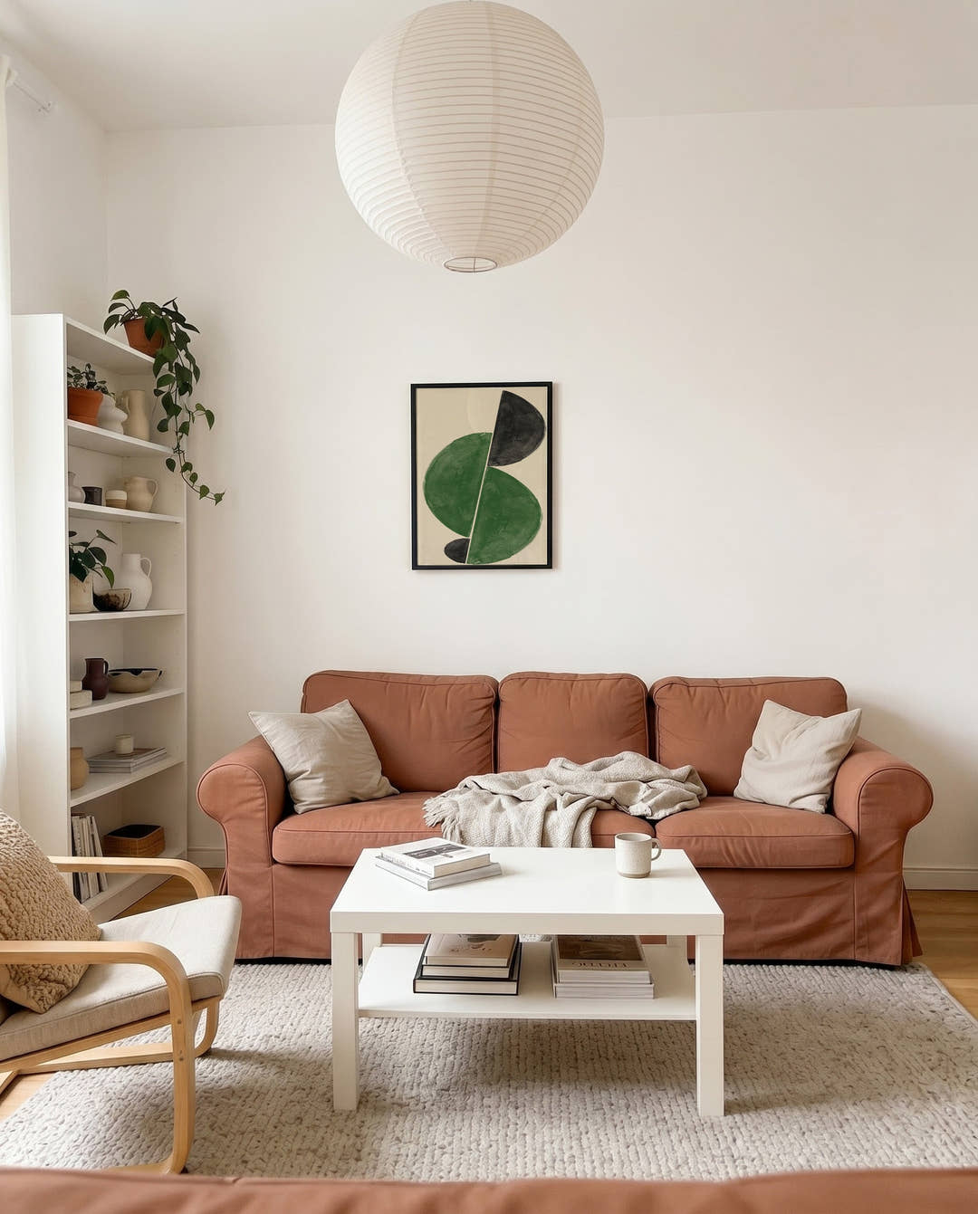 Abstraktes grünes Mid Century Poster – Abstract Green
