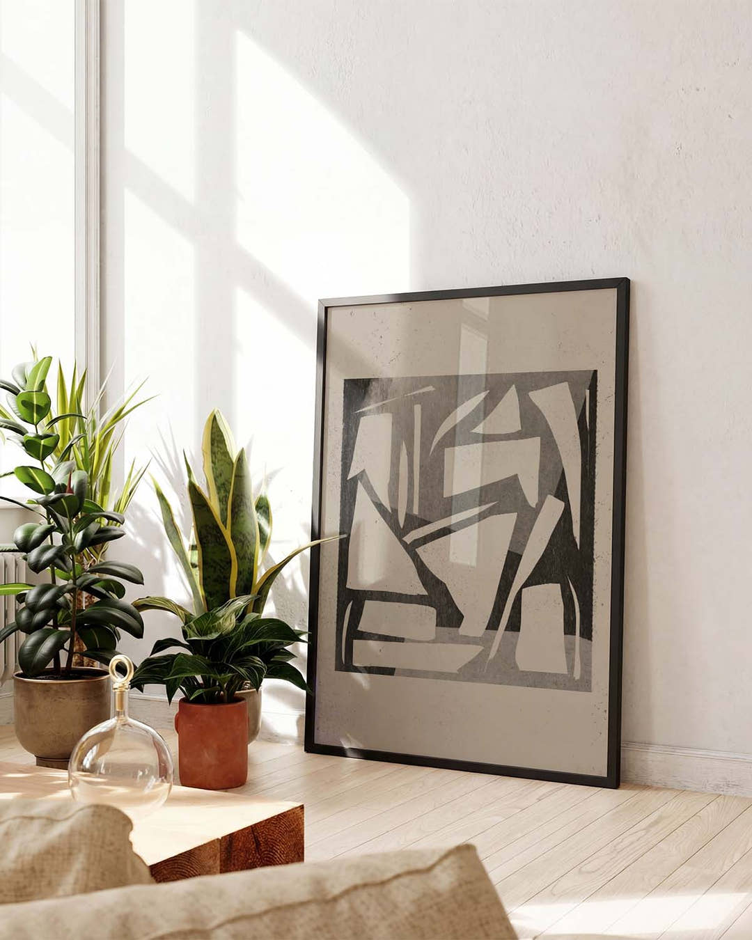 Abstraktes Grau Collage Poster – Abstract Grey Collage