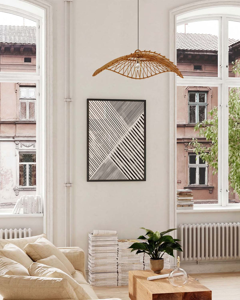 Minimalistisches Linienstruktur Poster – Abstract Grey Line Texture