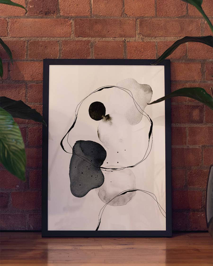 Abstraktes Ink Portrait Poster – Abstract Ink Portrait