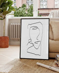 Abstraktes Linien Portrait Poster – Abstract Line Portrait