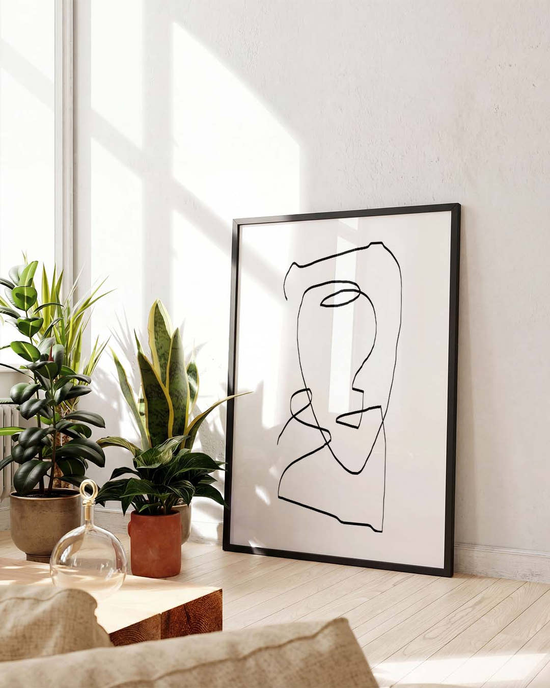 Abstraktes Linien Portrait Poster – Abstract Line Portrait