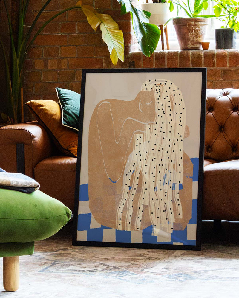 Abstraktes Terracotta Kunstposter – Abstract Terracotta