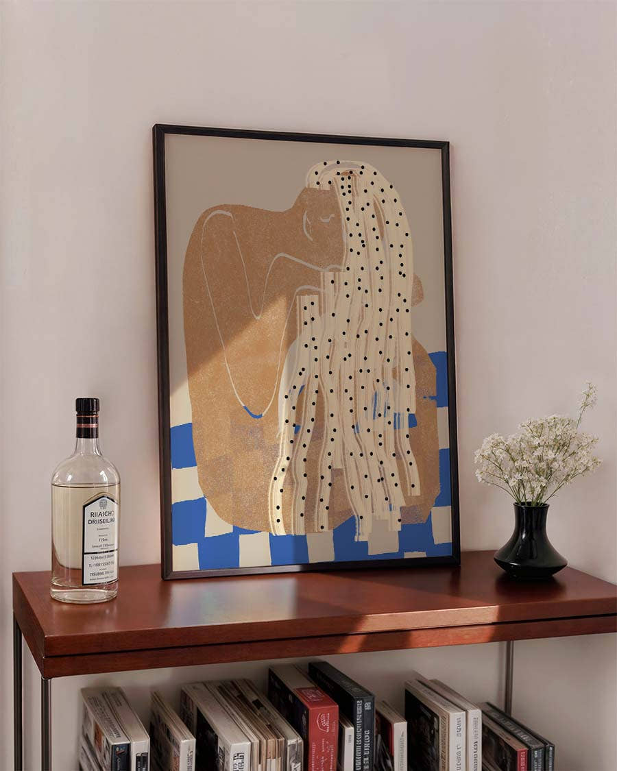 Abstraktes Terracotta Kunstposter – Abstract Terracotta