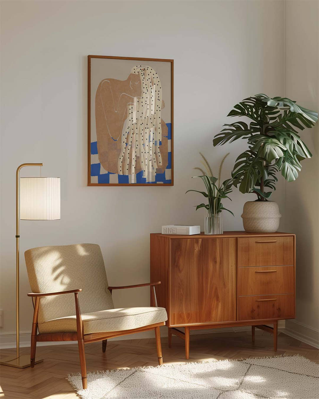 Abstraktes Terracotta Kunstposter – Abstract Terracotta