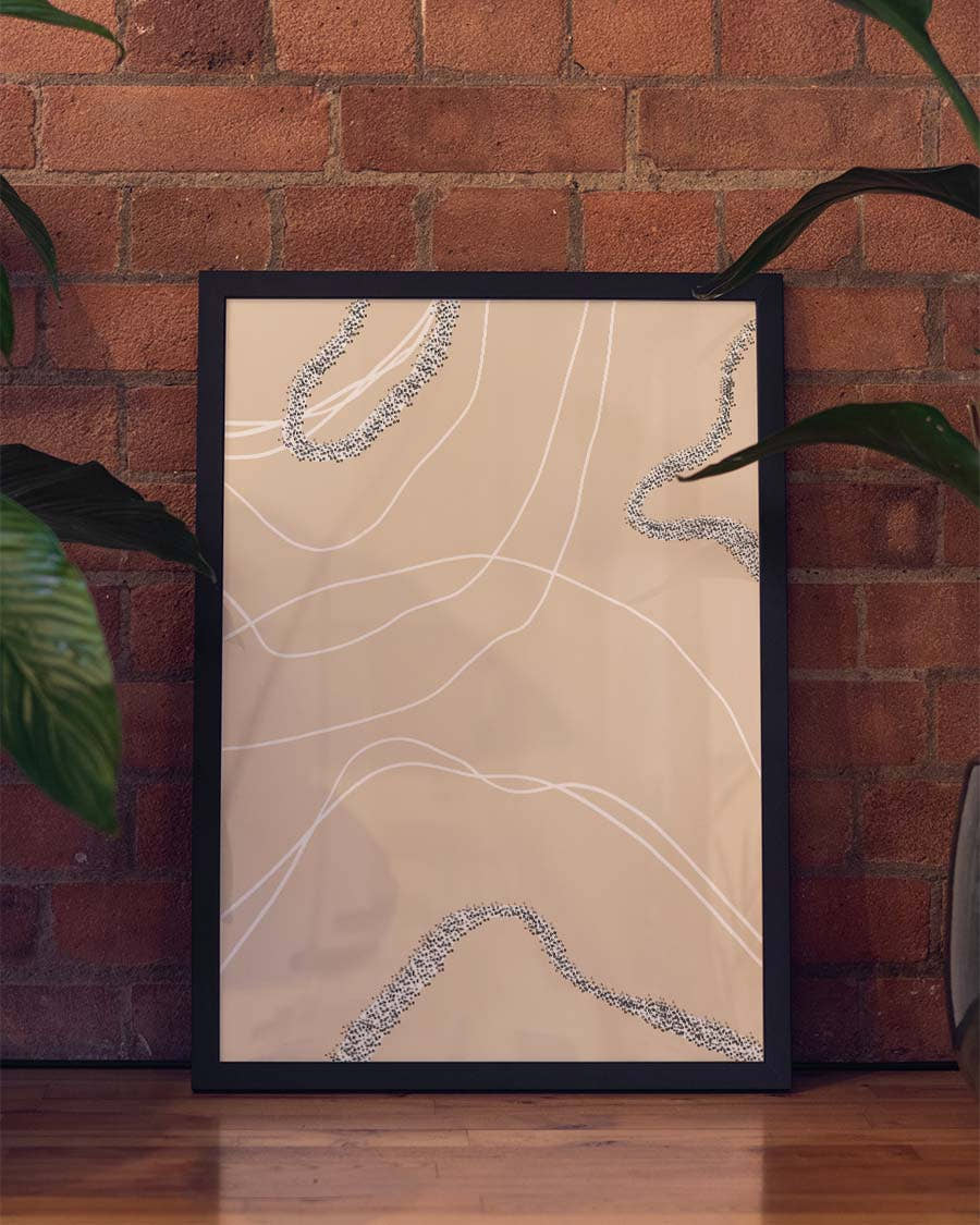 Abstraktes Linien Poster modern – Abstract Terrain Lines
