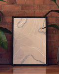 Abstraktes Linien Poster modern – Abstract Terrain Lines