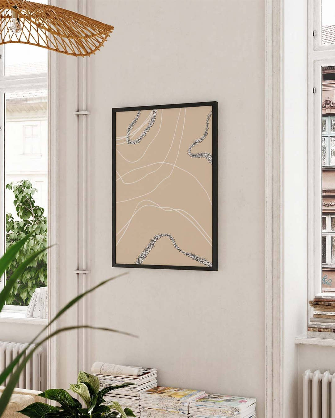 Abstraktes Linien Poster modern – Abstract Terrain Lines