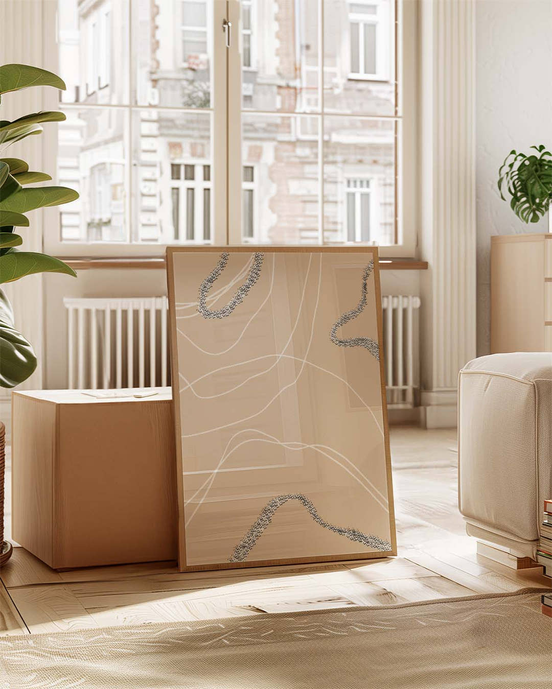 Abstraktes Linien Poster modern – Abstract Terrain Lines