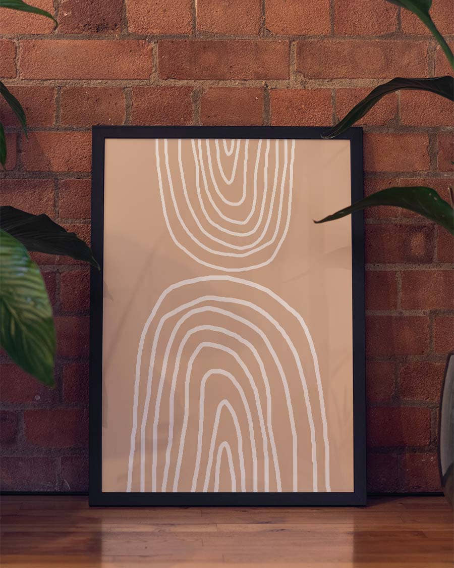 Topografisches Poster modern – Abstract Topographic Lines