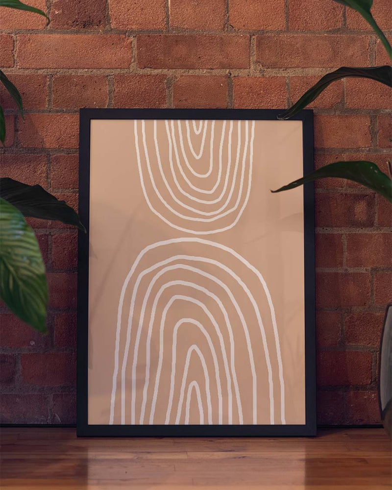 Topografisches Poster modern – Abstract Topographic Lines