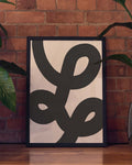 Abstraktes Linien Poster – Abstrakte Schleifenform