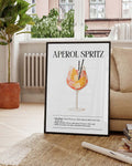 Vintage Aperol Spritz Cocktail Poster – Aperol Spritz