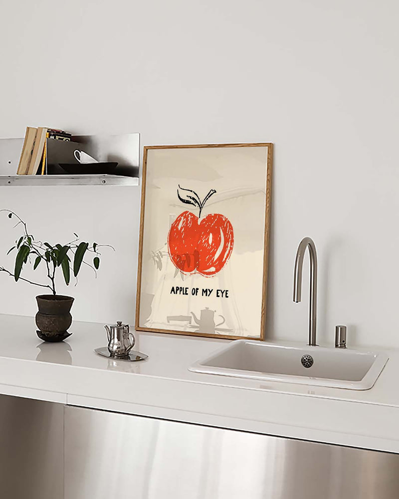 Minimalistisches Apfel Poster – Apple Of My Eye