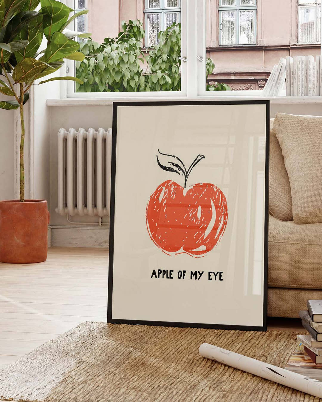 Minimalistisches Apfel Poster – Apple Of My Eye