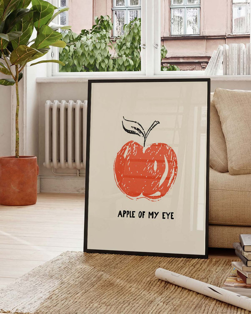 Minimalistisches Apfel Poster – Apple Of My Eye