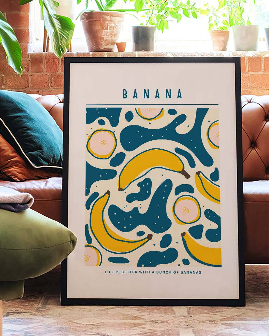 Tropisches Bananen Muster Poster – Banana Pattern