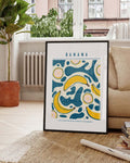 Tropisches Bananen Muster Poster – Banana Pattern