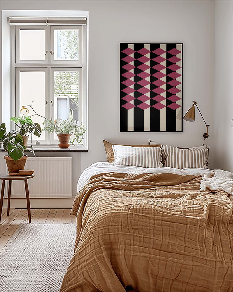 Bauhaus Poster Muster – Bauhaus 3D Diamond Pattern