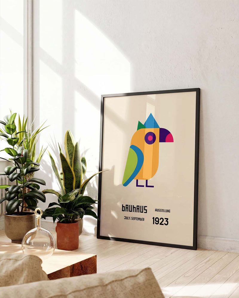 Bauhaus Poster Vogel – Bauhaus Abstract Bird