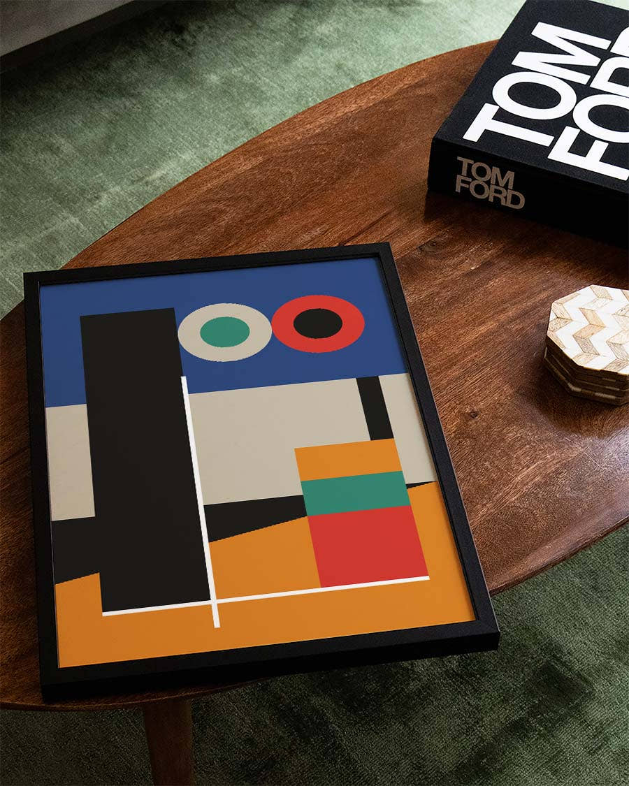 Bauhaus Abstract Blocks Poster